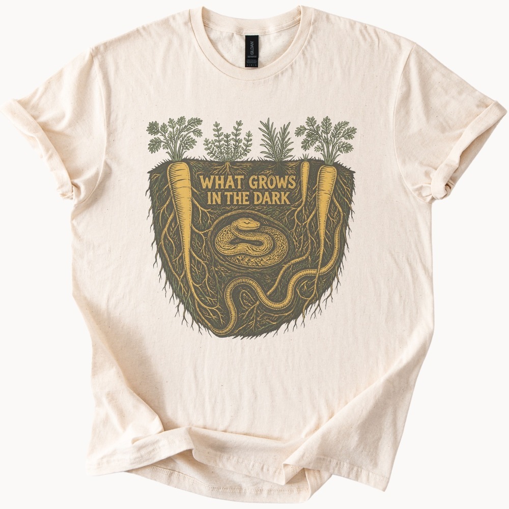 What Grows in the Dark Snake Coiled in Soil Cross-Section Tee